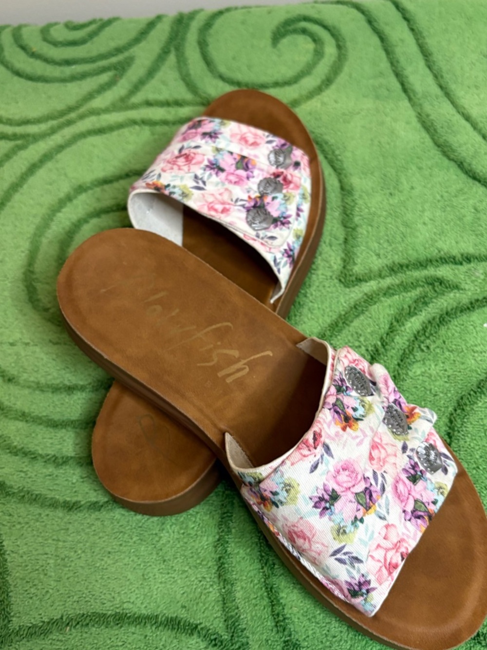 Blowfish Malibu Sunrise floral slide sandals